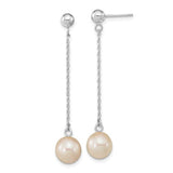14kw-7-8mm-white-round-freshwater-cultured-pearl-post-dangle-earrings-SolomonJeweler-Wichita-KS-CustomJewelry
