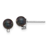 14k-white-gold-5-6mm-blk-saltwater-akoya-pearl-02ct-dia-post-earrings-SolomonJeweler-Wichita-KS-CustomJewelry