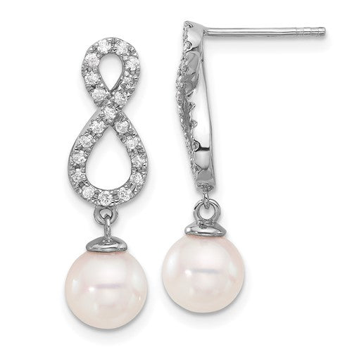 14k-white-gold-7-8mm-wht-akoya-pearl-and-40ct-dia-infinity-post-earrings-SolomonJeweler-Wichita-KS-CustomJewelry