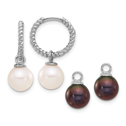 14k-white-gold-7-8mm-black-white-fwc-pearl-dangle-hoop-earrings-SolomonJeweler-Wichita-KS-CustomJewelry