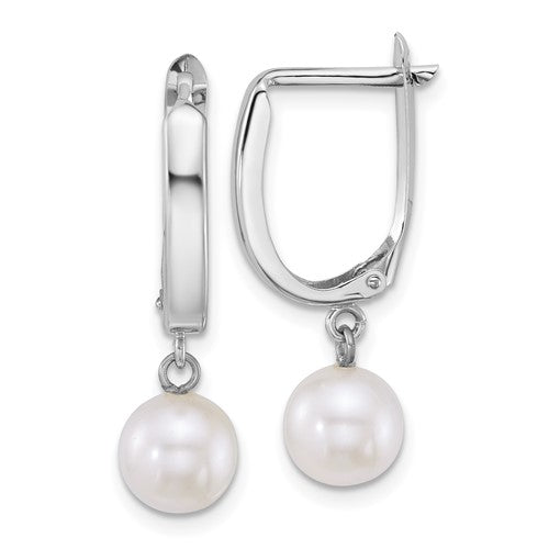 14k-wg-7-8mm-round-white-fw-cultured-pearl-dangle-hoop-earrings-SolomonJeweler-Wichita-KS-CustomJewelry