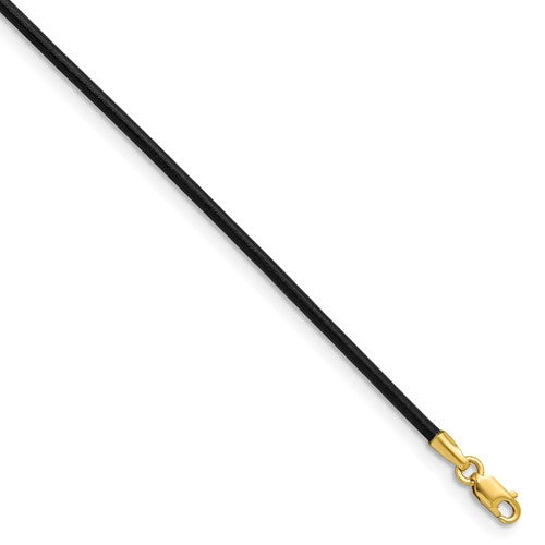 14k-1-5mm-20in-black-leather-cord-necklace-SolomonJeweler-Wichita-KS-CustomJewelry