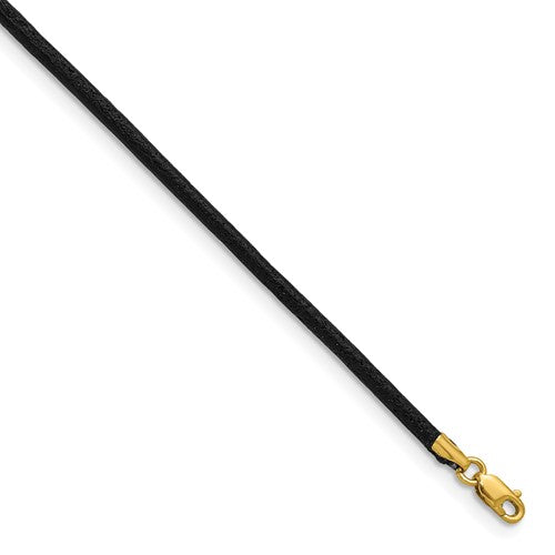 14k-2mm-16in-black-leather-cord-necklace-SolomonJeweler-Wichita-KS-CustomJewelry