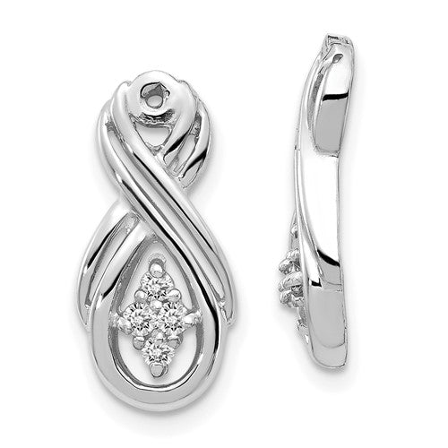 14k-white-gold-aa-infinity-diamond-earring-jacket-SolomonJeweler-Wichita-KS-CustomJewelry