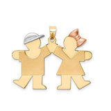 14k-tri-color-large-boy-on-left-and-girl-on-right-engravable-charm-SolomonJeweler-Wichita-KS-CustomJewelry