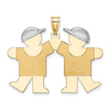 14k-two-tone-large-double-boys-engravable-charm-SolomonJeweler-Wichita-KS-CustomJewelry