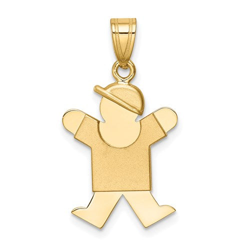14k-solid-engravable-boy-w-hat-on-right-charm-SolomonJeweler-Wichita-KS-CustomJewelry