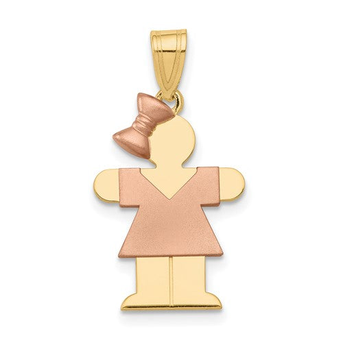 14k-two-tone-small-girl-w-bow-on-left-engravable-charm-SolomonJeweler-Wichita-KS-CustomJewelry