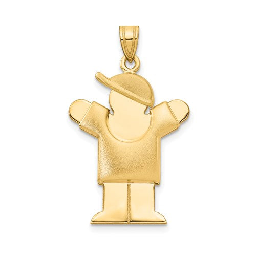 14k-puffed-boy-w-hat-on-right-engravable-charm-SolomonJeweler-Wichita-KS-CustomJewelry