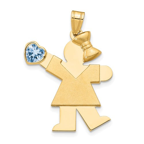 14k-girl-with-cz-march-birthstone-charm-SolomonJeweler-Wichita-KS-CustomJewelry