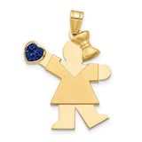 14k-girl-with-cz-september-birthstone-charm-SolomonJeweler-Wichita-KS-CustomJewelry
