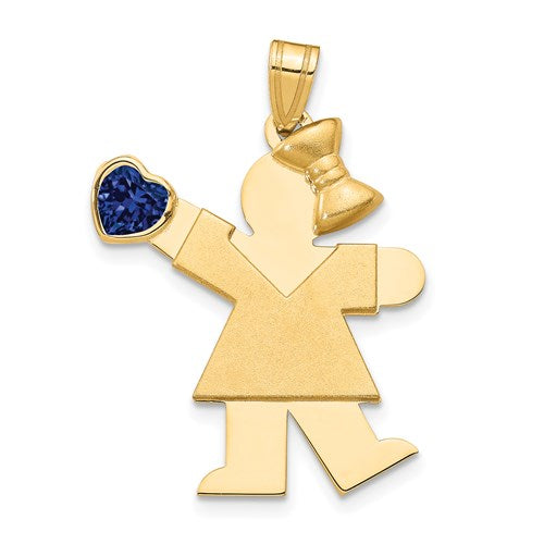 14k-girl-with-cz-september-birthstone-charm-SolomonJeweler-Wichita-KS-CustomJewelry