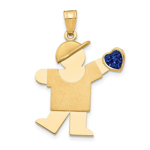 14k-boy-with-cz-september-birthstone-charm-SolomonJeweler-Wichita-KS-CustomJewelry