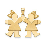 14k-solid-engravable-large-double-girls-with-bows-charm-SolomonJeweler-Wichita-KS-CustomJewelry
