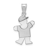 14k-white-gold-small-boy-w-hat-on-left-engravable-charm-SolomonJeweler-Wichita-KS-CustomJewelry