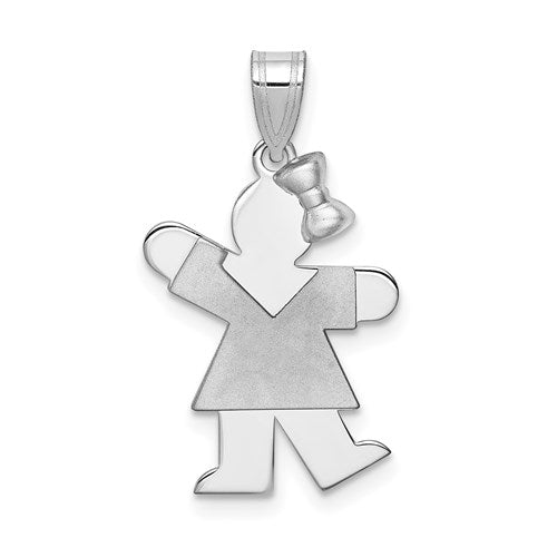 14k-white-gold-small-girl-w-bow-on-right-engravable-charm-SolomonJeweler-Wichita-KS-CustomJewelry