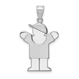 14k-white-gold-medium-boy-w-hat-on-right-engravable-charm-SolomonJeweler-Wichita-KS-CustomJewelry