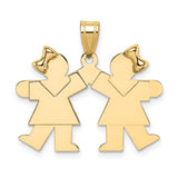 14k-solid-engravable-small-double-girls-charm-SolomonJeweler-Wichita-KS-CustomJewelry