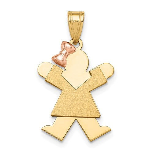 14k-two-tone-small-girl-with-bow-on-left-engravable-charm-SolomonJeweler-Wichita-KS-CustomJewelry