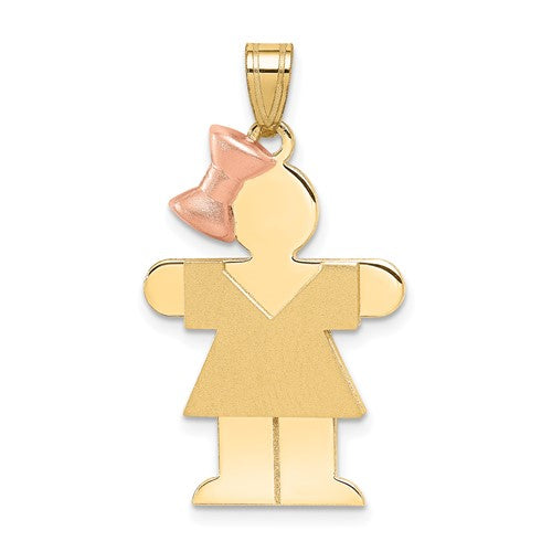 14k-two-tone-large-girl-with-bow-on-left-engravable-charm-SolomonJeweler-Wichita-KS-CustomJewelry