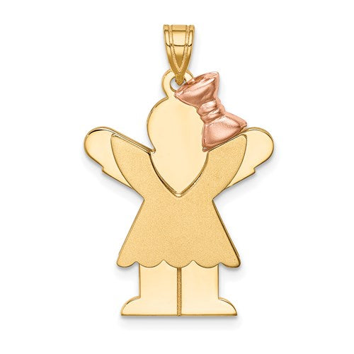 14k-two-tone-large-girl-with-bow-on-right-engravable-charm-SolomonJeweler-Wichita-KS-CustomJewelry