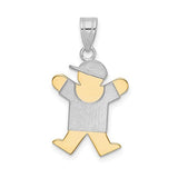 14k-two-tone-small-boy-with-hat-on-right-engravable-charm-SolomonJeweler-Wichita-KS-CustomJewelry