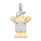 14k-two-tone-large-boy-with-hat-on-left-engravable-charm-SolomonJeweler-Wichita-KS-CustomJewelry