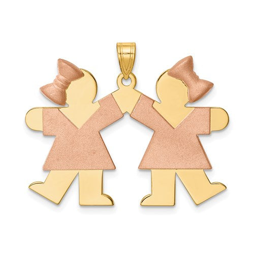 14k-two-tone-large-double-girls-engravable-charm-SolomonJeweler-Wichita-KS-CustomJewelry