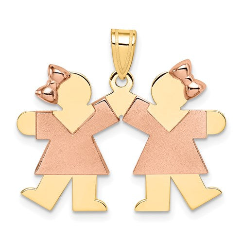 14k-two-tone-small-double-girls-engravable-charm-SolomonJeweler-Wichita-KS-CustomJewelry