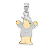 14k-two-tone-aa-diamond-kid-pendant-SolomonJeweler-Wichita-KS-CustomJewelry