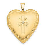 14ky-20mm-diamond-satin-d-c-cross-heart-locket-SolomonJeweler-Wichita-KS-CustomJewelry