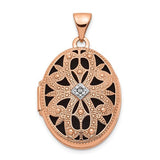 14k-rose-gold-w-diamond-black-fabric-vintage-21mm-oval-locket-SolomonJeweler-Wichita-KS-CustomJewelry