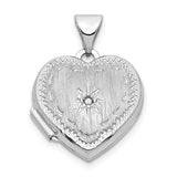 14k-white-gold-brushed-diamond-star-15mm-heart-locket-SolomonJeweler-Wichita-KS-CustomJewelry
