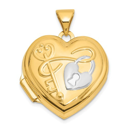 14k-and-white-rhodium-18mm-key-to-my-heart-reversible-heart-locket-SolomonJeweler-Wichita-KS-CustomJewelry