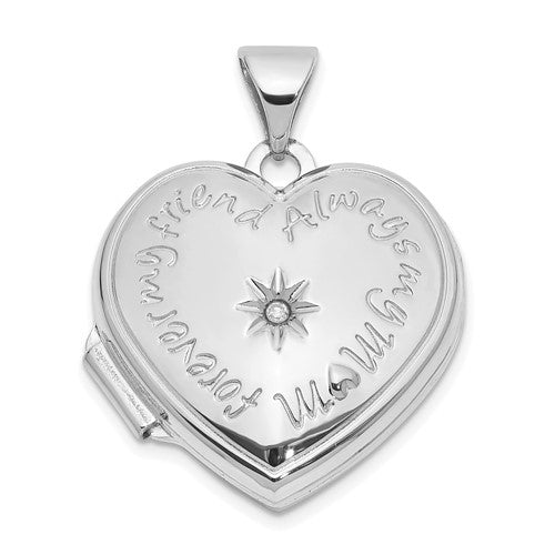14k-white-gold-diamond-18mm-always-my-mom-heart-locket-SolomonJeweler-Wichita-KS-CustomJewelry