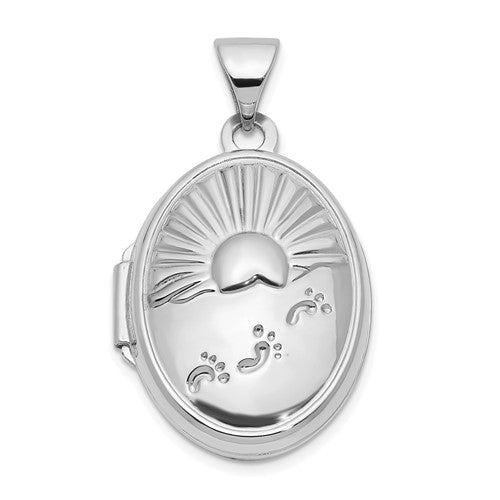 14k-white-gold-19x15mm-foot-prints-reversible-oval-locket-SolomonJeweler-Wichita-KS-CustomJewelry