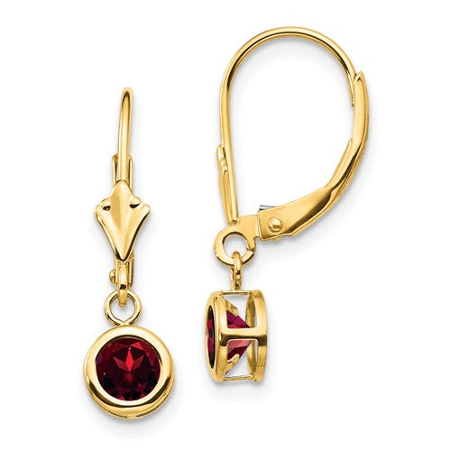 14k-5mm-garnet-leverback-earring-SolomonJeweler-Wichita-KS-CustomJewelry