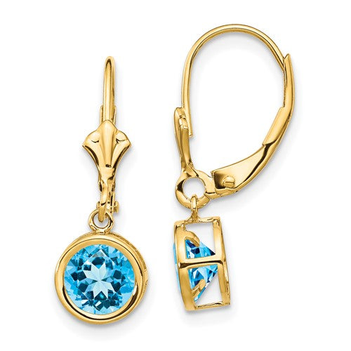 14k-6mm-blue-topaz-leverback-earrings-SolomonJeweler-Wichita-KS-CustomJewelry