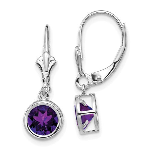 14k-white-gold-6mm-amethyst-leverback-earrings-SolomonJeweler-Wichita-KS-CustomJewelry