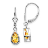 14k-white-gold-8x5mm-pear-citrine-leverback-earrings-SolomonJeweler-Wichita-KS-CustomJewelry