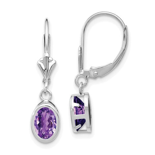 14k-white-gold-7x5mm-oval-amethyst-leverback-earrings-SolomonJeweler-Wichita-KS-CustomJewelry