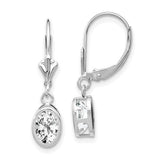 14k-white-gold-7x5mm-oval-cubic-zirconia-leverback-earrings-SolomonJeweler-Wichita-KS-CustomJewelry