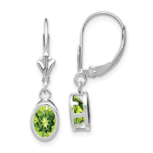14k-white-gold-7x5mm-oval-peridot-leverback-earrings-SolomonJeweler-Wichita-KS-CustomJewelry
