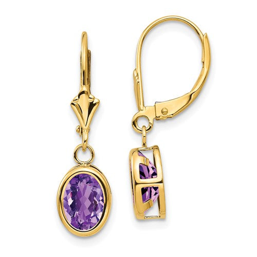 14k-8x6mm-oval-amethyst-leverback-earrings-SolomonJeweler-Wichita-KS-CustomJewelry