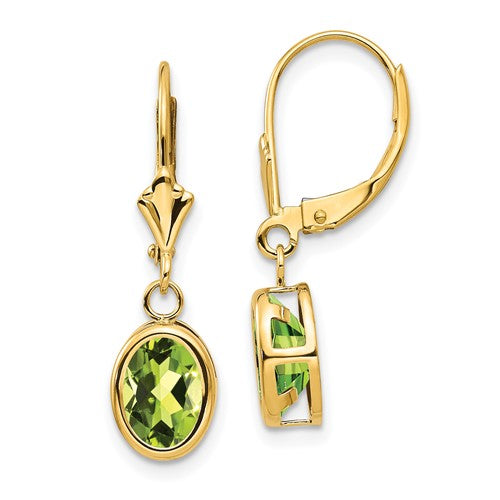 14k-8x6mm-oval-peridot-leverback-earrings-SolomonJeweler-Wichita-KS-CustomJewelry