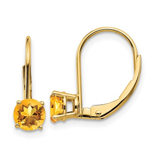 14k-5mm-citrine-leverback-earrings-SolomonJeweler-Wichita-KS-CustomJewelry