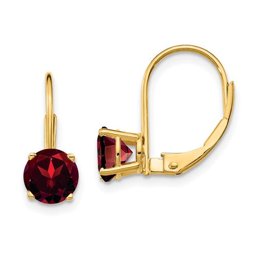 14k-6mm-garnet-leverback-earrings-SolomonJeweler-Wichita-KS-CustomJewelry