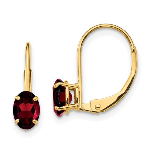 14k-6x4mm-oval-garnet-leverback-earrings-SolomonJeweler-Wichita-KS-CustomJewelry