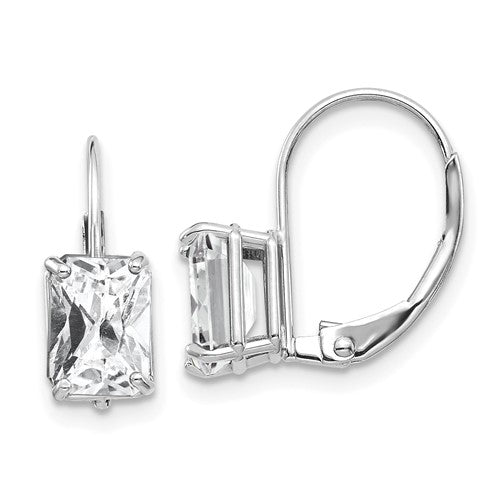 14k-white-gold-7x5mm-emerald-cut-cubic-zirconia-earrings-SolomonJeweler-Wichita-KS-CustomJewelry
