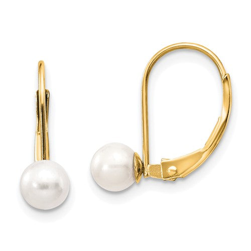 14k-5-6mm-white-round-freshwater-cultured-pearl-leverback-earrings-SolomonJeweler-Wichita-KS-CustomJewelry